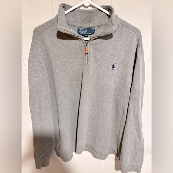 Polo Ralph Lauren Other - Men’s XL Polo By Ralph Lauren Estate Rib Quarter Zip Gray Pullover Sweater